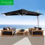 Hotel Outdoor Furniture Sustainable Teak Wood Sofa with Water-Resistant Cushions