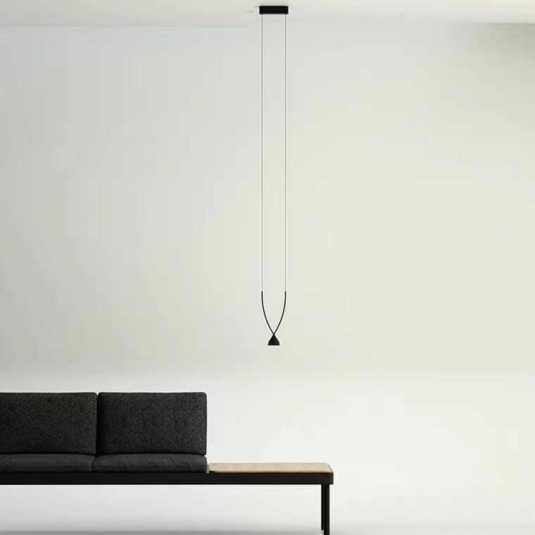 Modern Indoor Dining Room Black Pendant Restaurant Showroom Ceiling LED Chandelier