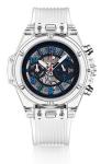 Bezel Luminous Dial Silicone Band Watch ROHS 22mm Mens Rubber Band
