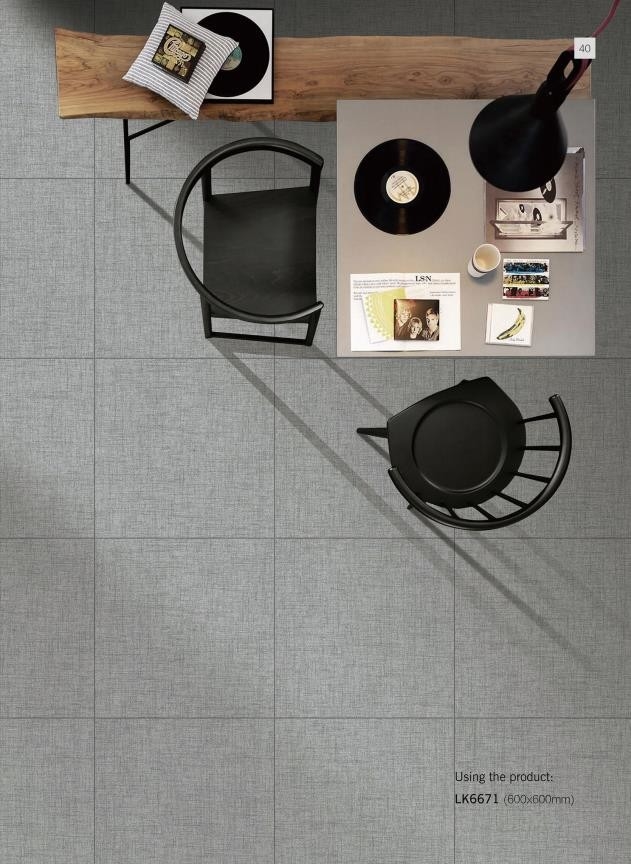 Non-Slip Inside Wall 60x60cm Full Body Antibacterial Porcelain Tile For Balcony And Shopping Mall