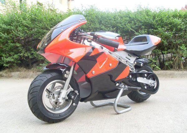 Red Mini Gas Dirt Bikes 110cc , Electric Start Small Dirt Bikes Automatic