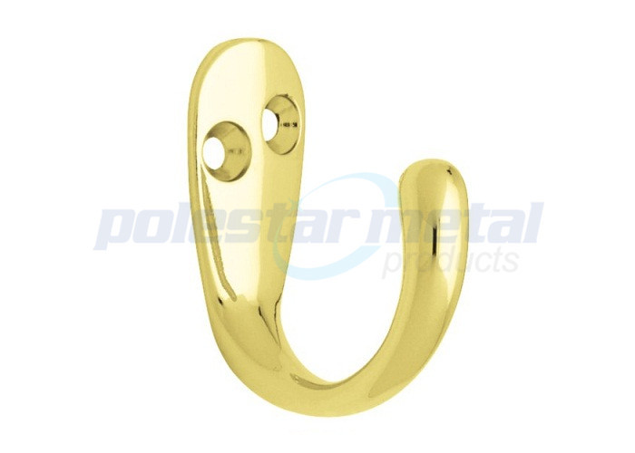Custom Polished Brass Door Hardware Sets 1-13/16" Single Robe Hook