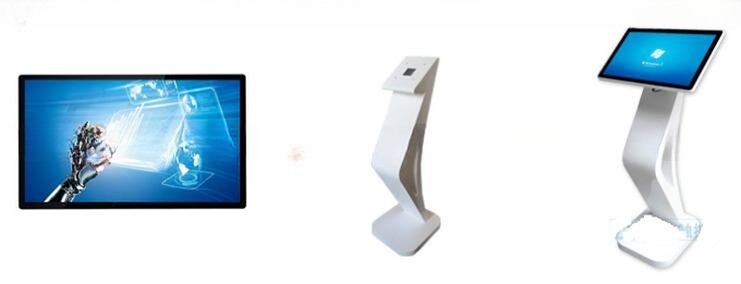24" inch floor based capacitive multi touch computer kiosk interactive self-service info terminal with intel i3 i5 i7