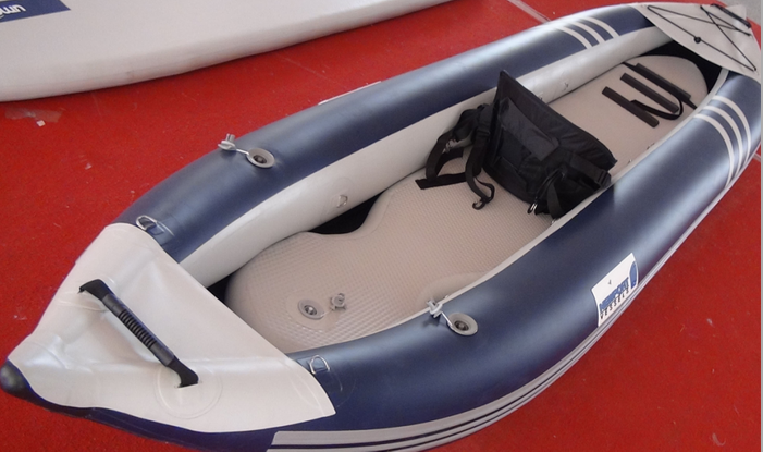 25cm Diameter Two Person Inflatable Kayak Double - Bladed Paddle With Transparent Window