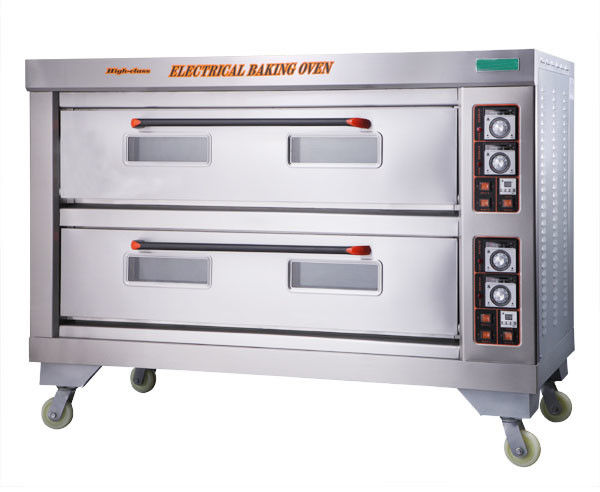 Six Trays Two Deck Electric Bread Oven , 380V Commercial Kitchen Ovens For Bread Baking