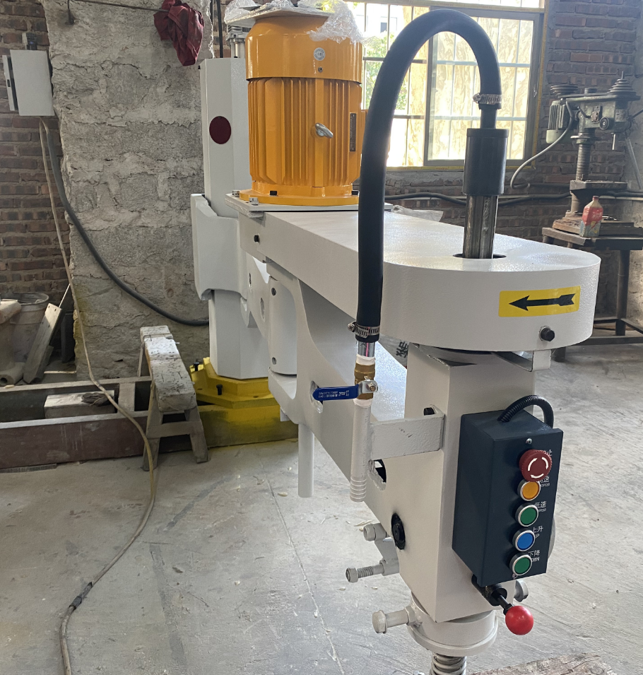 Manual Pnuematic Stone Polishing Machine 2600mm For Granite Monument Gravestone Tombstone