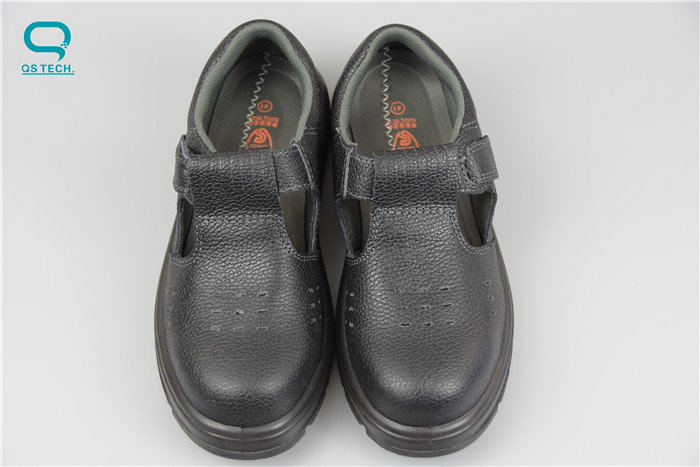 Dustproof ESD PU Leather Rubber Sole Safety Shoes For Mens