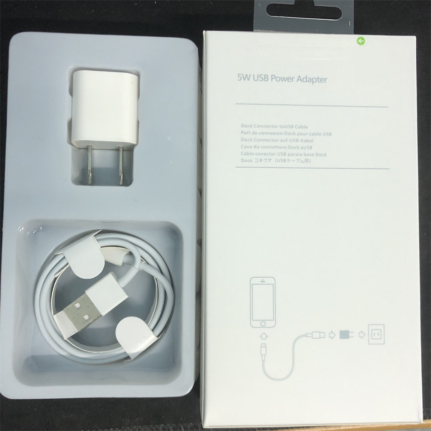 2 In 1 Phone Wall Charger A1385 USB 5W Charger Adapter With Cable