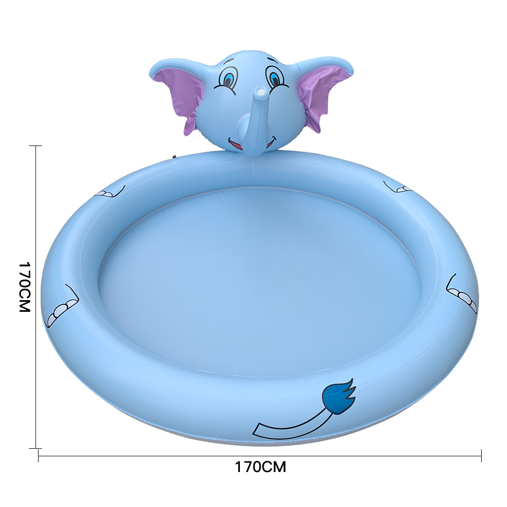 LC Animal Elephant Splash Ground Floor Pool Inflatable Spray Pool Inflatable Pool with Spray