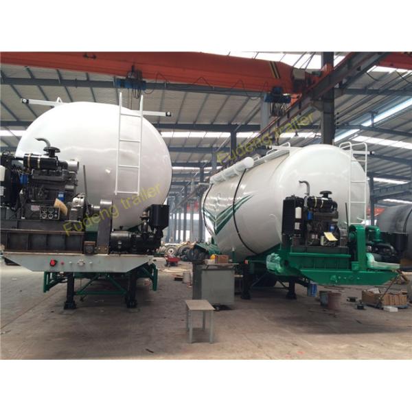 Payload 25 - 35 cbm Steel Cement Tanker Truck Mechanical / Air Suspension double axles