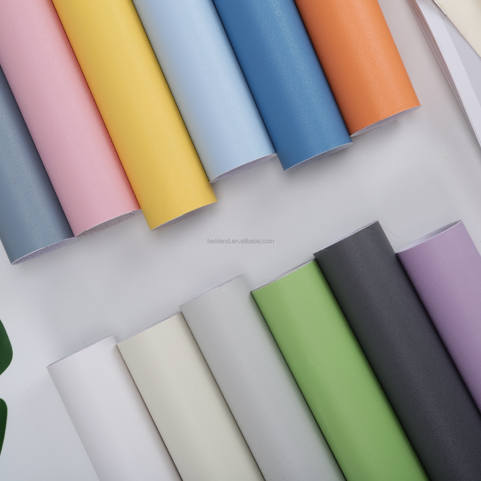 Pure Color Self Adhesive Wallpaper for Wardrobe Renovation Waterproof and Oil-proof Kitchen Contact Paper