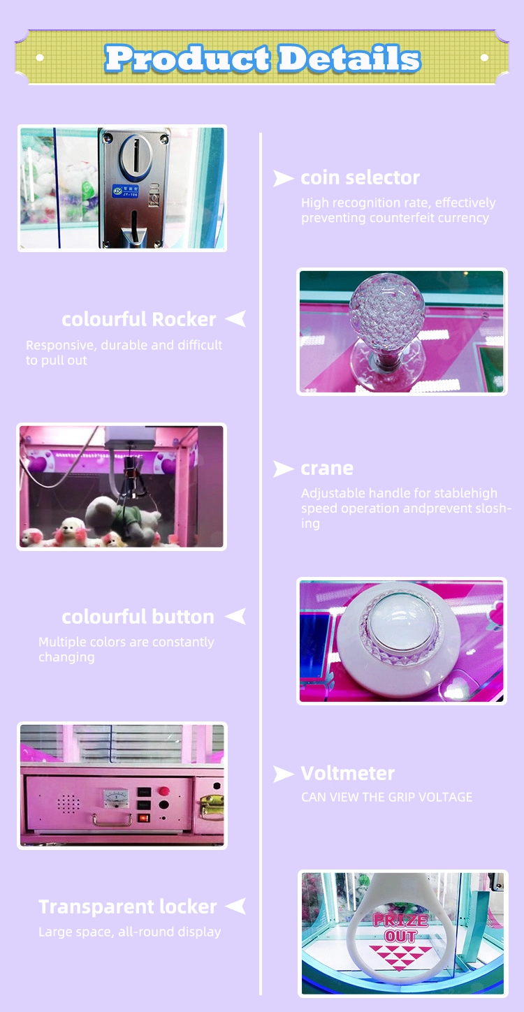 PlayFun Factory Supply Kids Amusement Mini Gift Machine Crane Toy Claw Machine