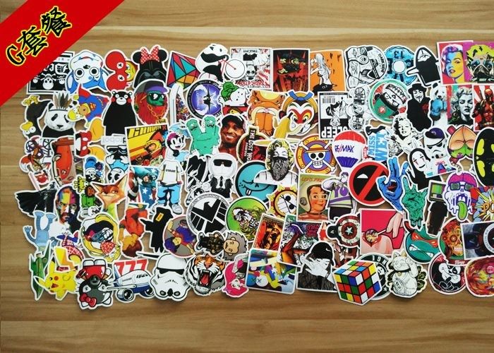 Classic Fashion Style Graffiti Cool Stickers Non Toxic For Moto Car / Suitcase
