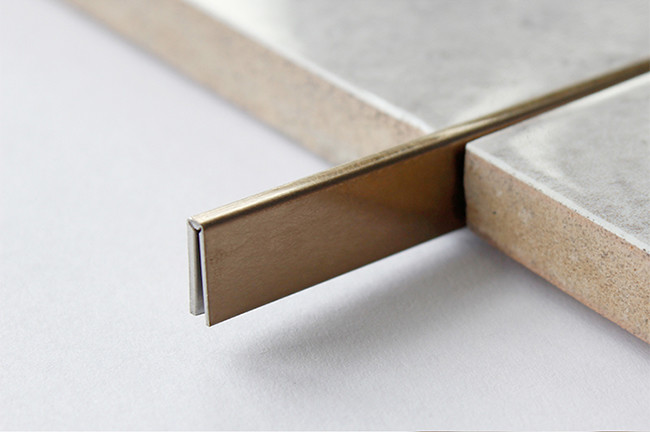 Customized Color Stainless Steel Tile Trim T Shape SS Strips Decorative Profiles