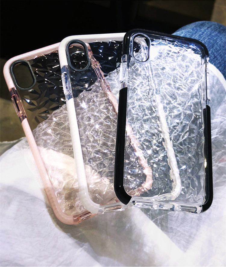Iphone XS Max Shockproof Phone Cases Diamond 3D Anti-Skid Shatter Resistant
