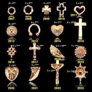 China NEW Arrival 10*4*MM God 3D Nail Sticker Fashion Metal 3D Nail Stickers Nail Art Jewelry Decoration wholesale