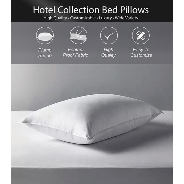 100% Cotton Soft Hotel Pillows Duck Feather Comfortable And High Durability