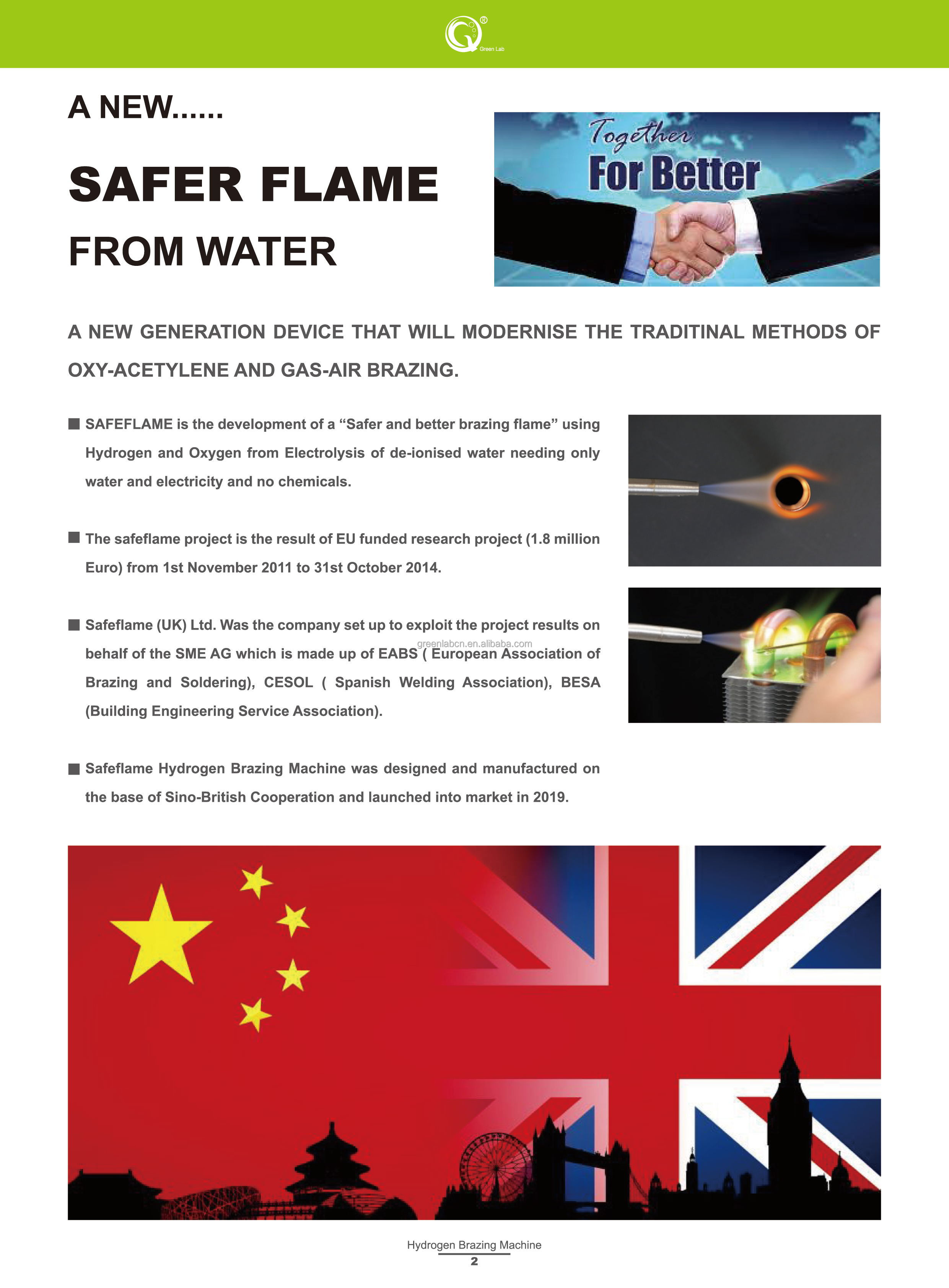 2LPM Output Safeflame Gas Flame Torch Welding Manipulator Oxygen Hydrogen Gas Generator