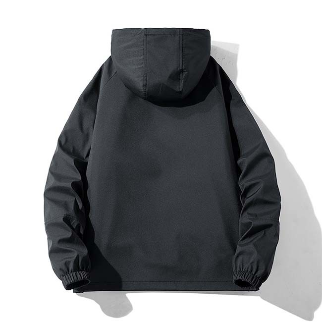OEM ODM Solid Color Casual Stand Collar Jacket Men'S Coats & Jackets With Hood