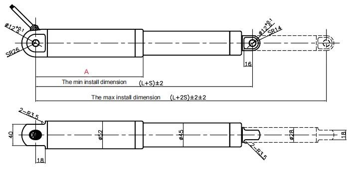 Yacht Hatch Electric Actuators DC Linear Motor 12V 24V 6000N 3mm/s IP66