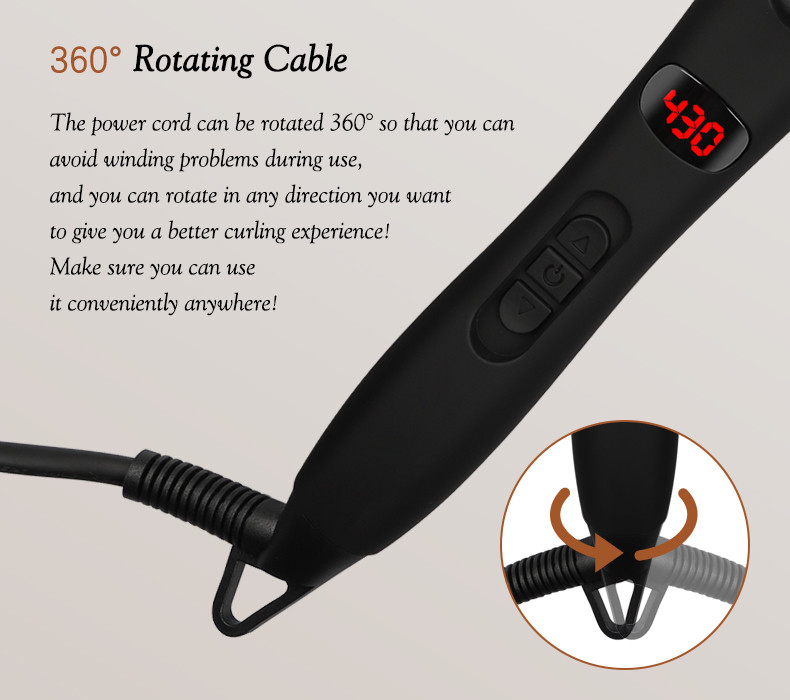 Professional Interchangeable Hair Curler Wand Set With Ceramic Barrels