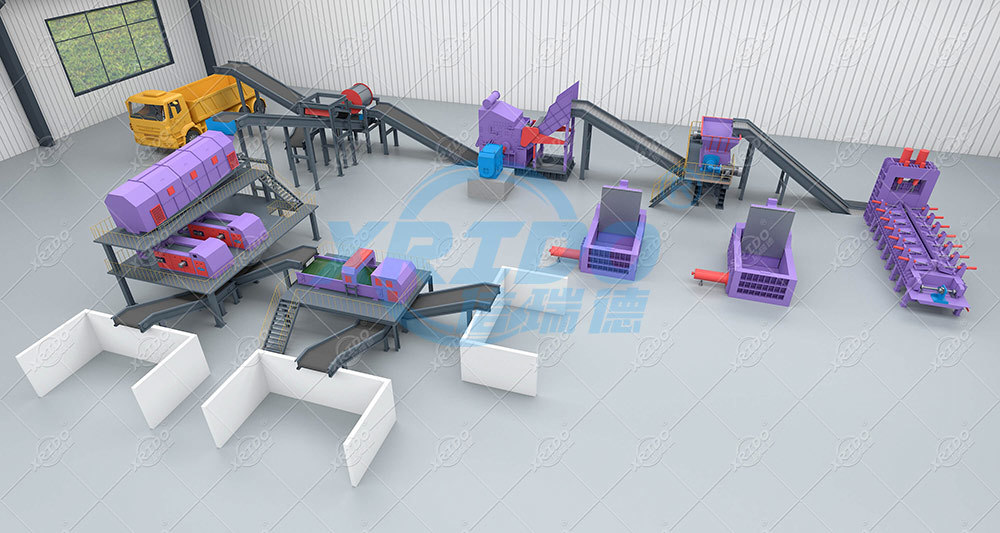 Xrido Car Shell Shredder for Metal Recycling High Efficiency