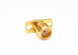 China 2 Holes Flange Mount Straight 50Ohm SMA Female Connector wholesale