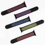 Rubber Silicone Watch Strap For Iwatch Apple Adjustable 38/40mm 42/44mmSilicone