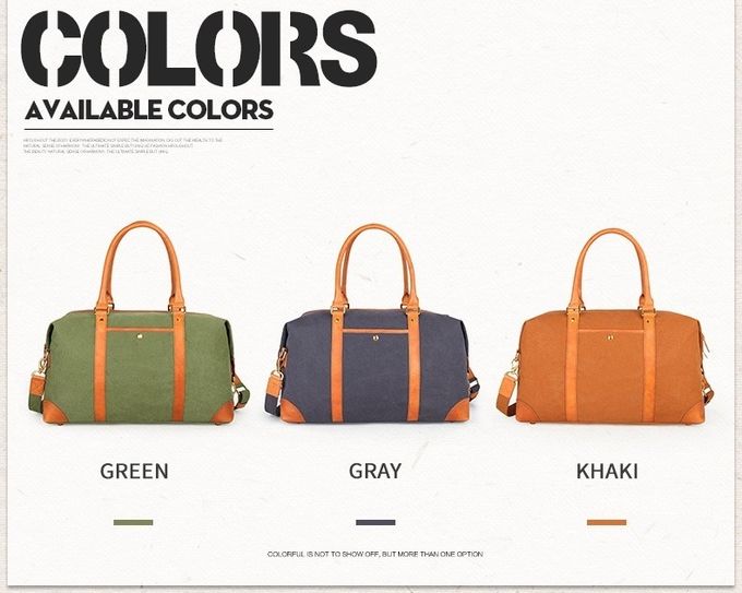 Luggage Vegetable Tan Washable Men'S Leather Canvas Travel Duffle Bag
