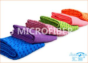 China Square PVC Non-Slip Skidless Yoga Towel / Super Absorbent Non Skid Yoga Towel wholesale