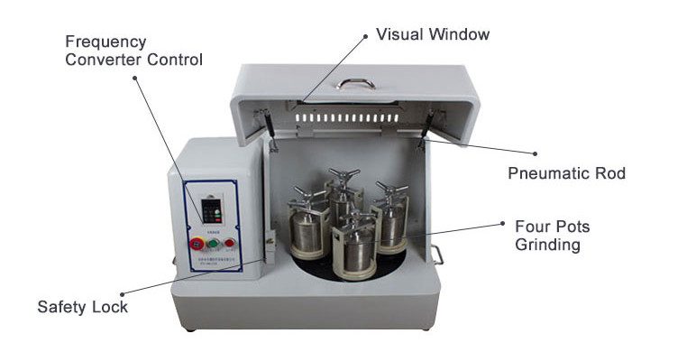Small Vertical Grinding Planetary Laboratory Ball Mill