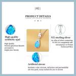 Synthetic 925 Silver Sterling Opal Jewelry 6mm Heart Stud Earrings For Women