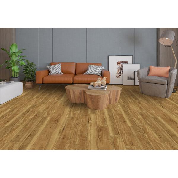Waterproof Click Vinyl SPC Flooring Plank DIY Rustic Maple Grain With Burl Stone