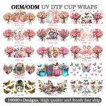 16oz 20oz UV DTF Decals Stickers Wholesale Custom Logo Film Sheets UV DTF Cups