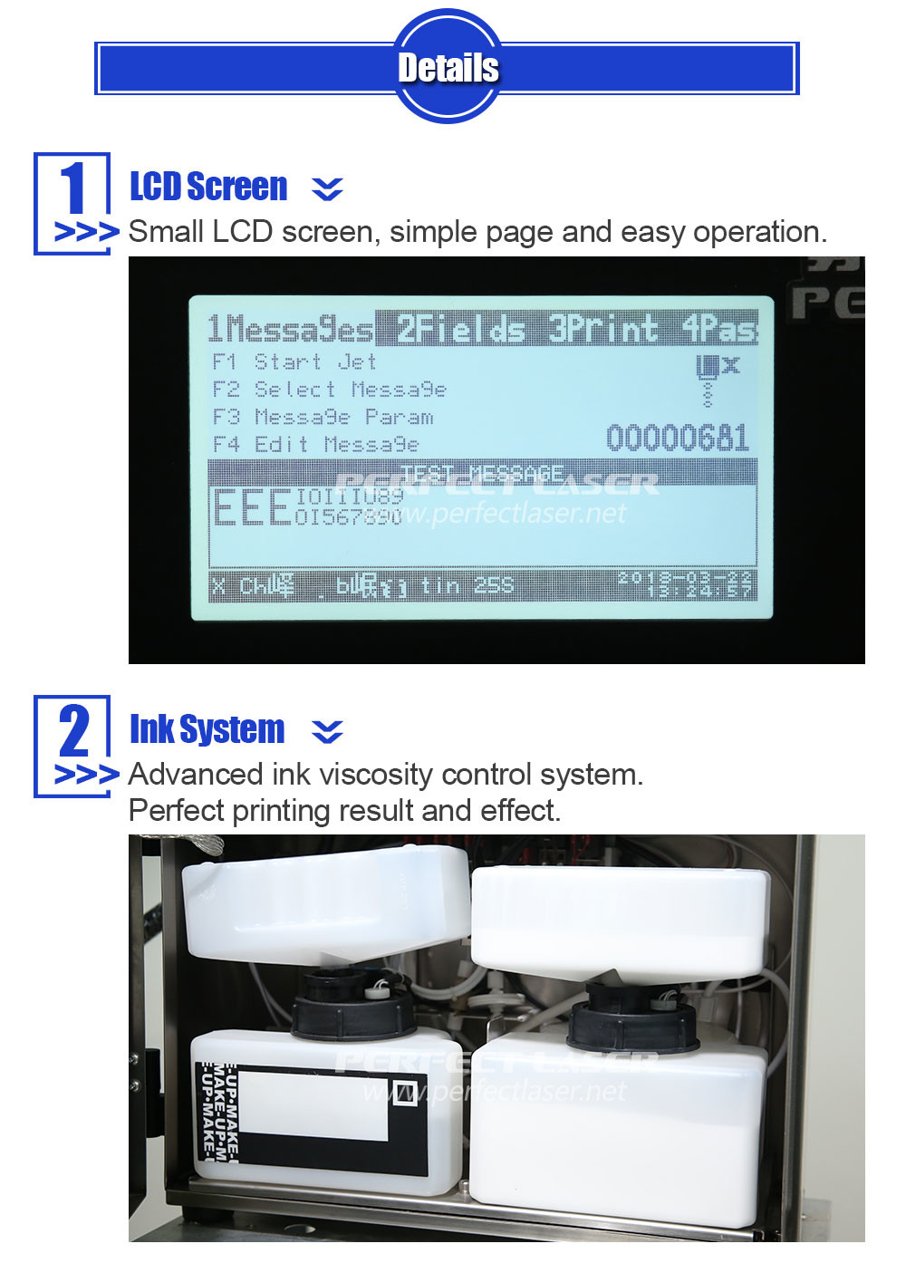 CE / ISO Fiber Laser Cutting Equipment Inkjet Coding Machine Touching Screen