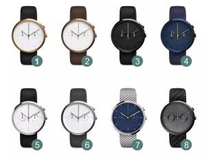 China chronograph Matte Black Wrist Watch ROHS Approved 5atm Waterproof wholesale