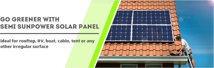 18V Flexible Mono Solar Panel 150W 160W 200W 300W 350 Watt Sunpower Solar Panel