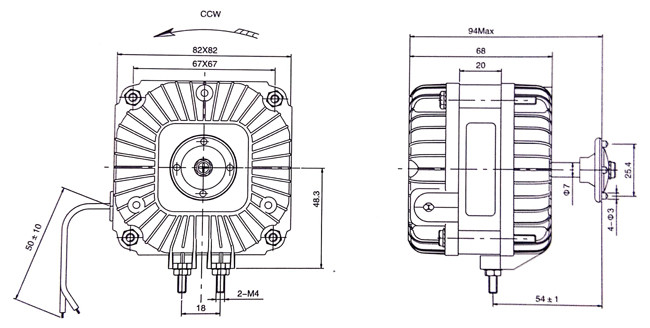 Refrigeration Shaded Pole Fan Motor