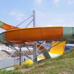 Large Aqua Park Equipment Fiberglass Water Slide (2 Players)