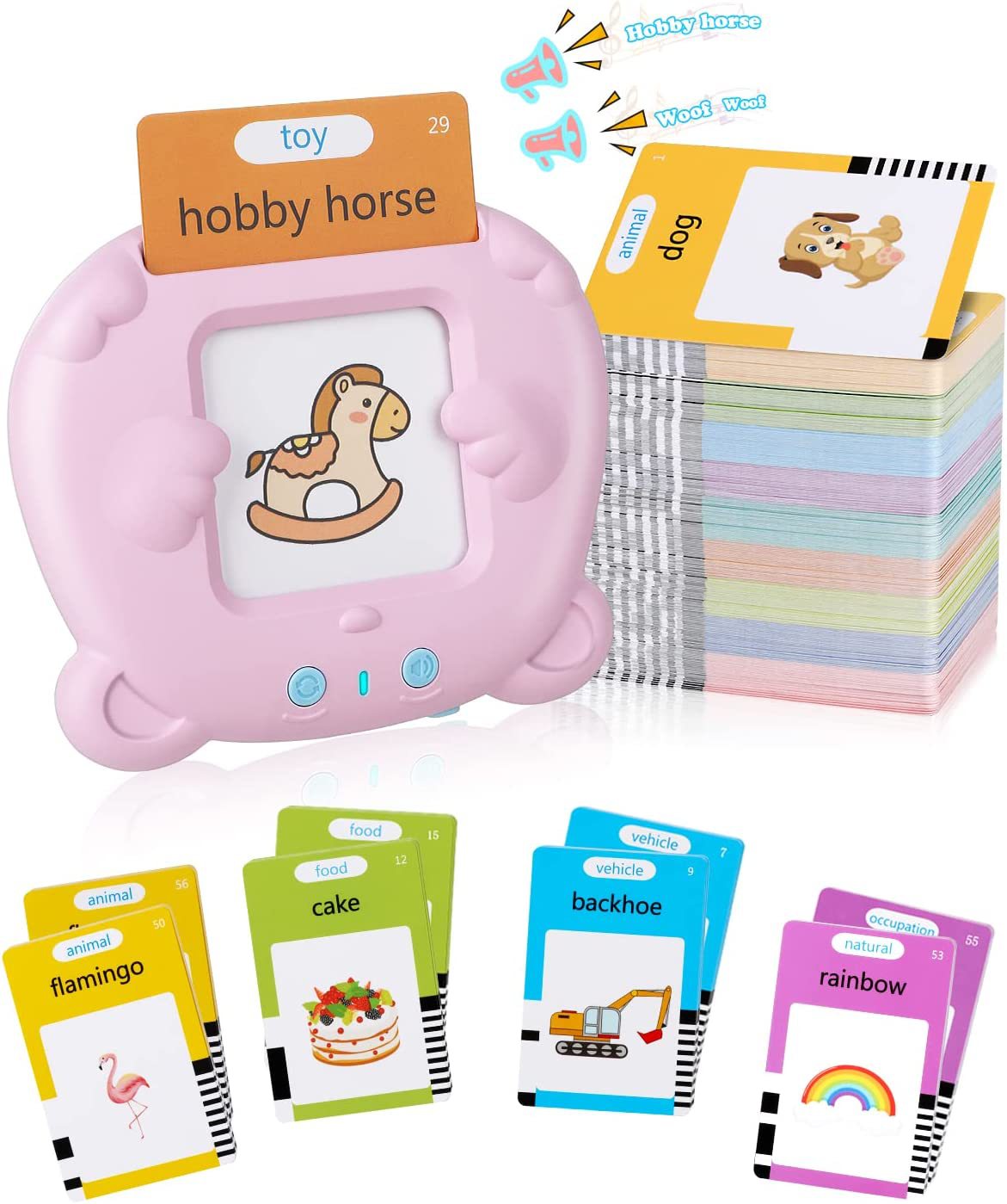 Children's Puzzle Flash Card Machine with Educational Features and Lithium Battery