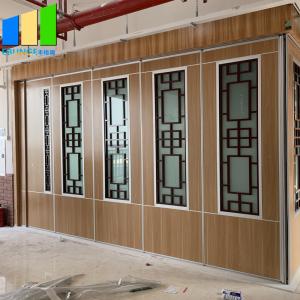 China Aluminum Frame Movable Partition Walls With Grill Glass Design wholesale