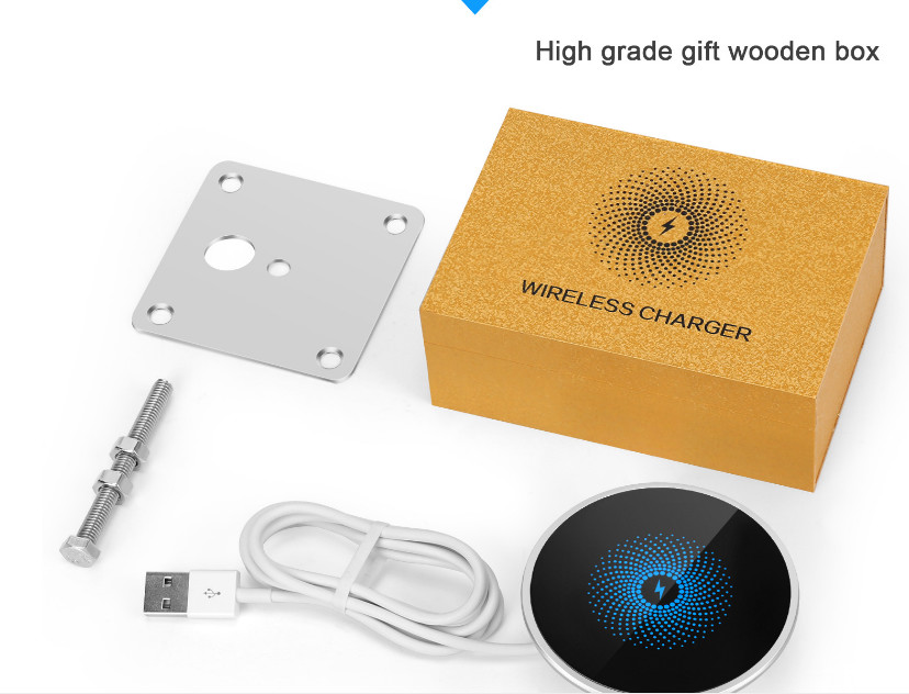 Qi Standard USB2.0 Embedded Desktop Wireless Charger