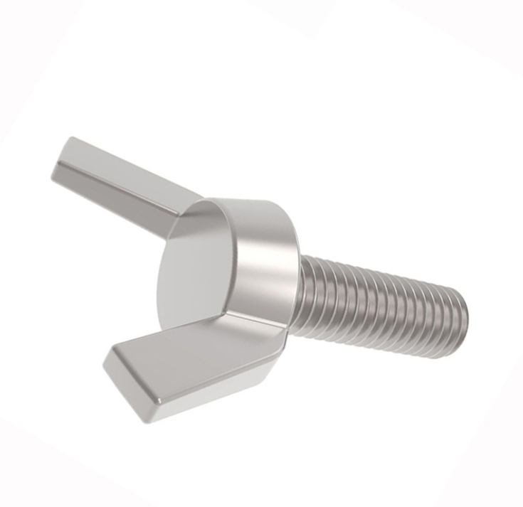 Custom All Sizes Thrumb Butterfly Wing Head Screw Steel Wing Screws With Round Nose