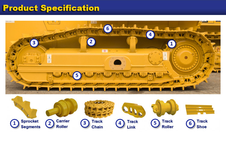 High Strength DH2045 Excavator Bottom Rollers HRC50-56 Hardness