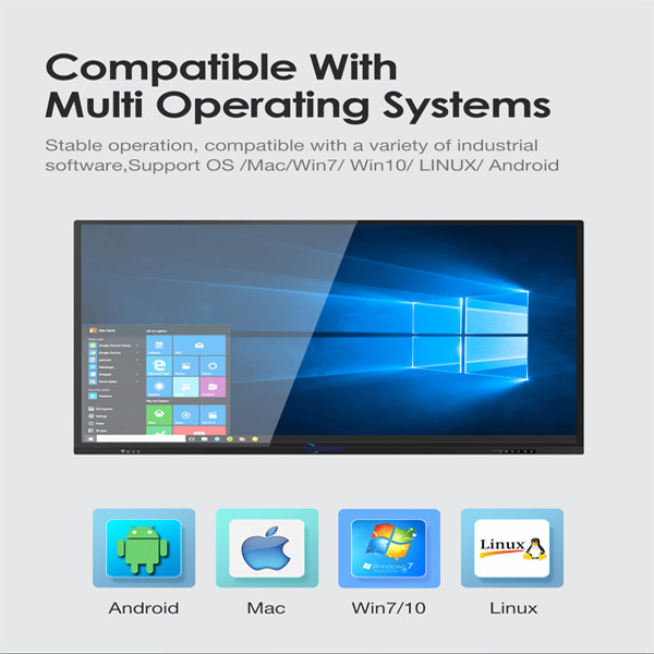 Electronic Capacitive Interactive Whiteboard Smart Touch Sensor 85 Inch