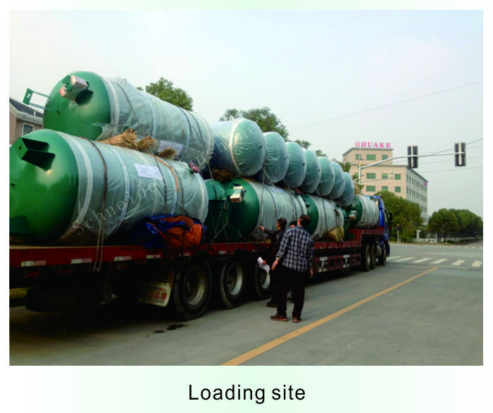 Green Color Screw Air Compressor Parts Gas Storage Tank Carbon / Stainless Steel
