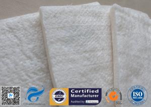 China 25mm 1200℃ White Fiberglass Needle Mat High Silica Heat Insulation Blanket wholesale