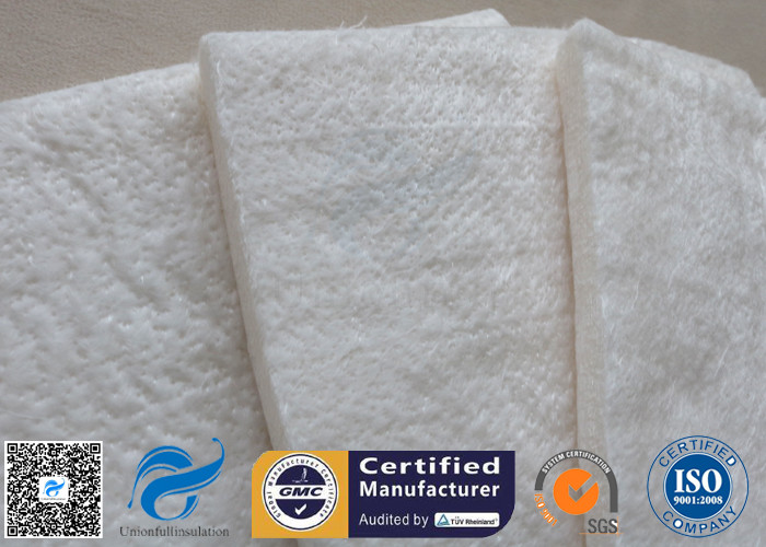 High Silica Fiberglass Needle Mat 25mm 1200℃ White Fire Door Insulation Blanket
