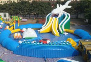 China Inflatable water park / inflatable pool park air tight pvc tarpaulin wholesale