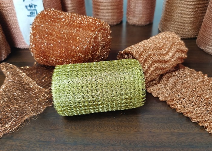 OEM ODM Copper Knitted Wire Mesh Roll 5"X100FT For Gun Barrels Clean